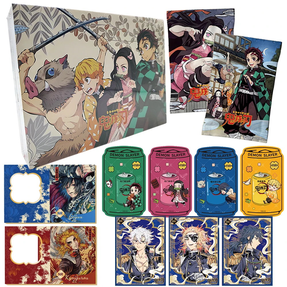 Demon Slayer Collection Card Fantasy Japanese Anime Protagonist Group Funny Embroidery Cards Boys and Girls Cherish Gifts Toys