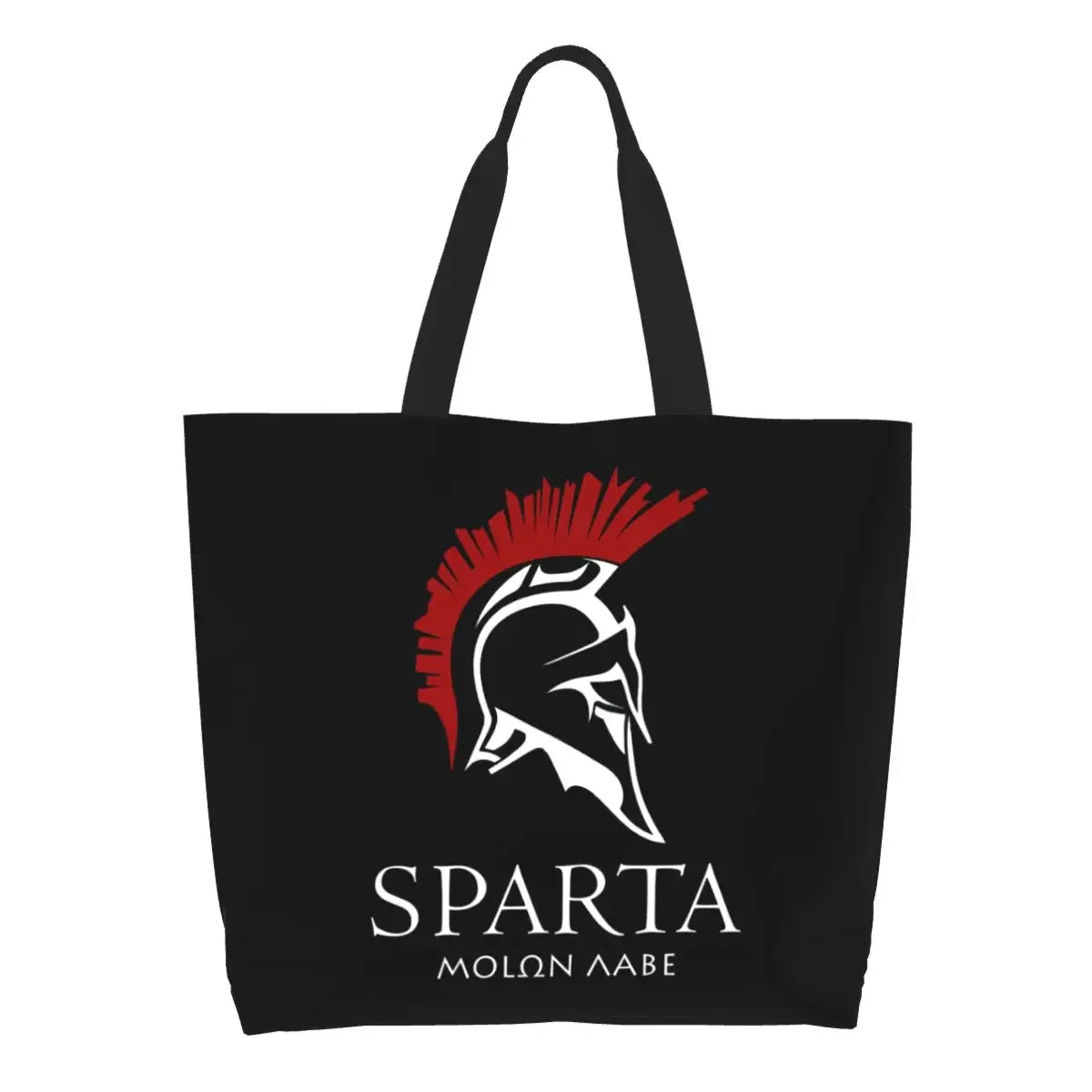 Kawaii Spartan Molon Labe Sparta  Shopping Tote Bag Recycling Groceries Canvas Shoulder Shopper Bag