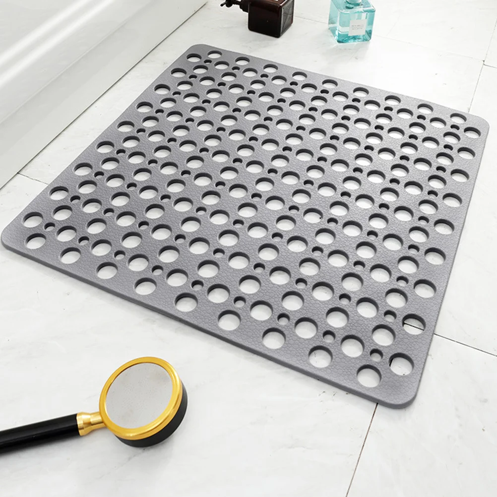 

Non-Slip Bathtub Mat Bathroom Floor Bathmat Strong Suction Cups Flexible Hydrophobic Anti-Slipping Splicing Floor Drainage Mat