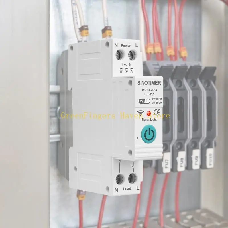 

F68D 63A Wi -Fi Lecule Timeer Timer Timer Relows Din Demote Crowe