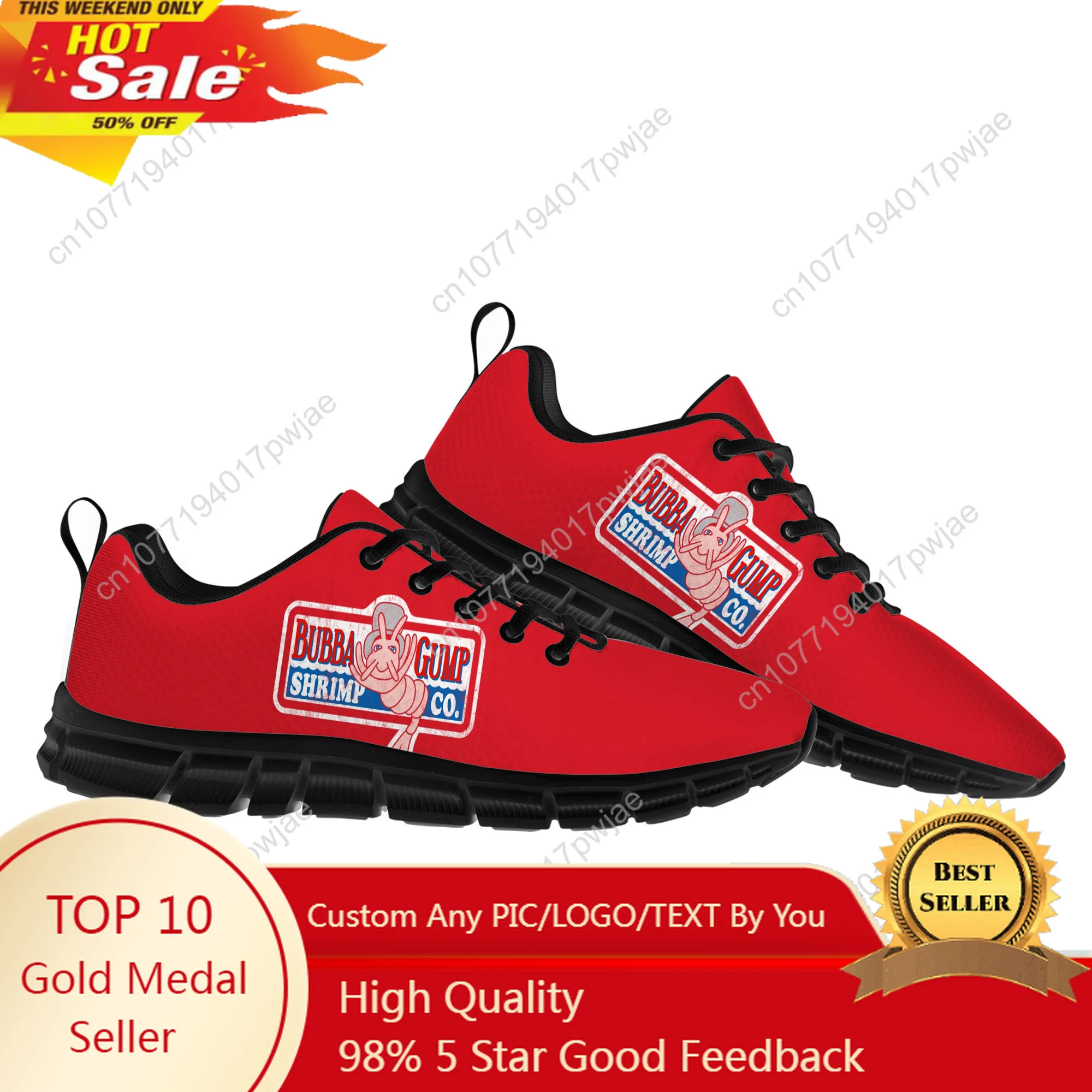 

Retro1994 Bubba Gump Shrimp Sports Shoes Forrest Gump Mens Womens Sneakers Fashion Casual Hiking Sneaker Custom Built Shoes