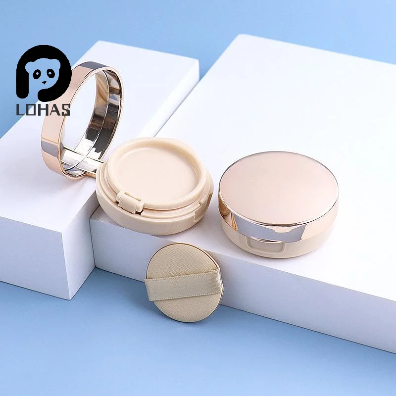 1Pc Mini Lege Bladerdeegdoos Draagbare Spiegel voor BB Cream Cosmetische Make-up Case Container met Spons Luchtkussen Foundation DIY Box