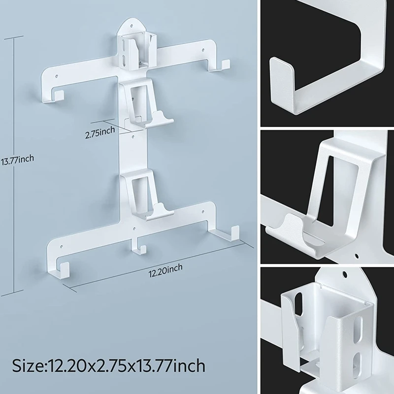 Wall Mount Storage Bracket With Controller Holder & Headphone Hanger For PS VR2 Headset