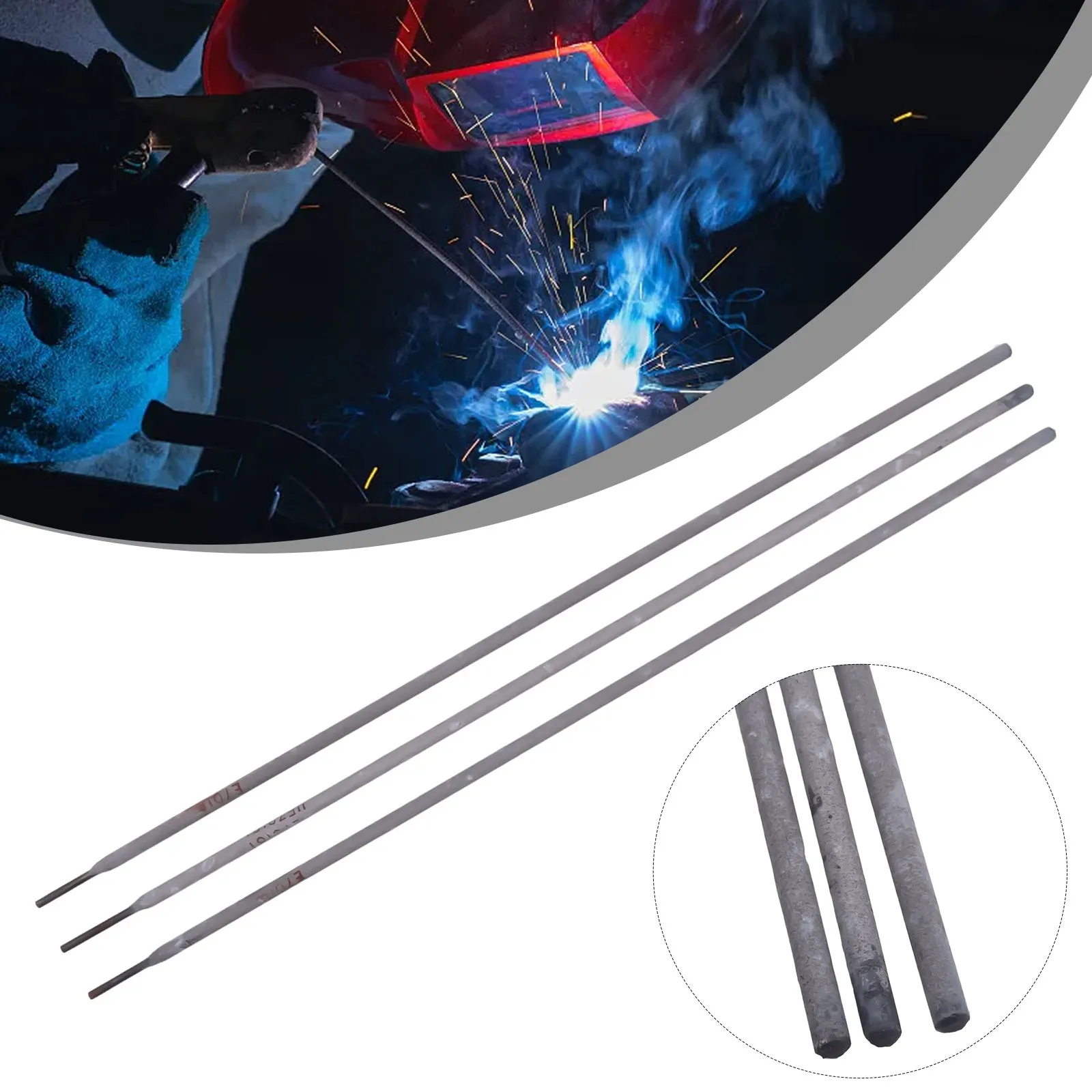 

Parts Power High Quality Welding Rods Electrode Accessories Basic Coated Electrode 500g E7018 Materials Metalworking Silver