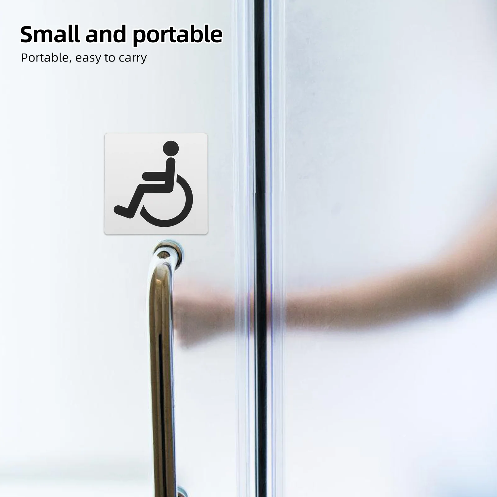 

Self-Stick Acrylic Disabled Washroom Sign Waterproof Clear Visible Disabled Wheelchair Symbol Restroom Handicap Label Accessible