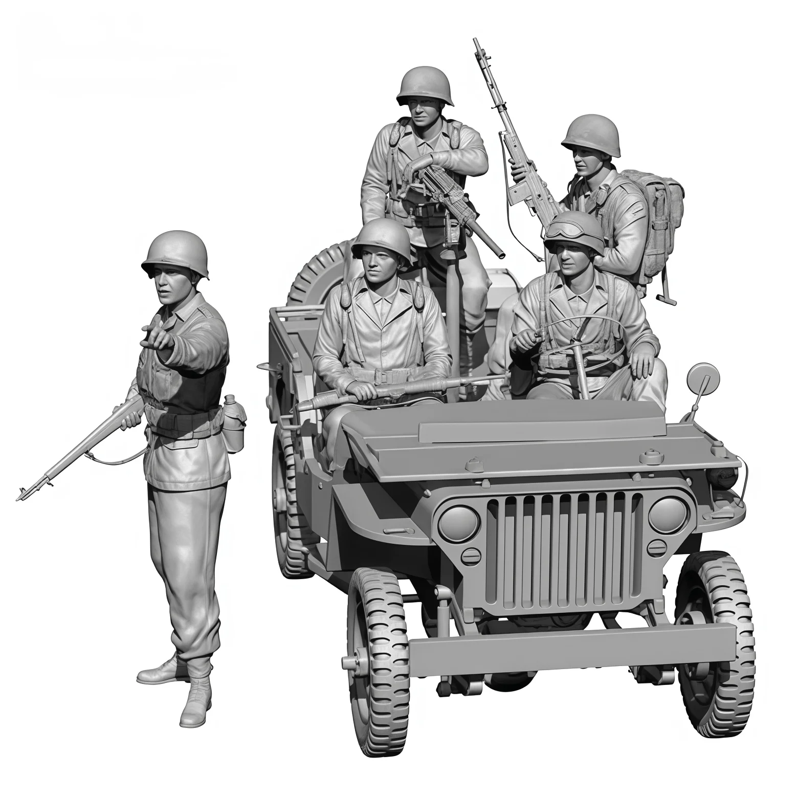 

Комплект для сборки модели из смолы 1/35, Gk, солдат танка, 5 человек, неокрашенная модель