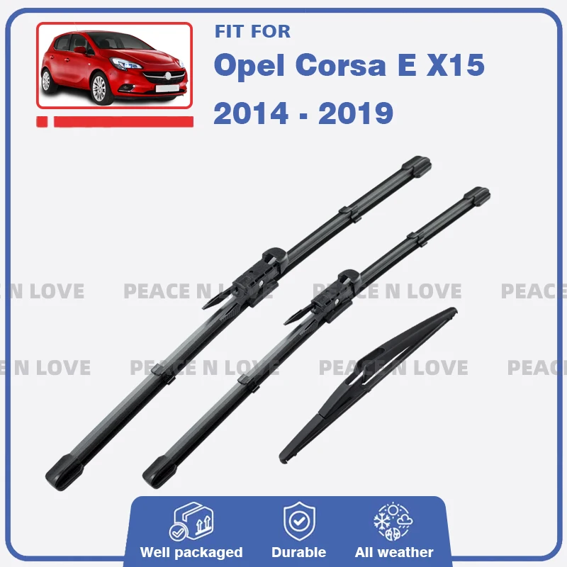 

Windshield Wiper Blades For Opel Corsa E X15 2014 - 2019 Vauxhall Corsa Mk5 Front Rear Windshield Windscreen Accessories 2018