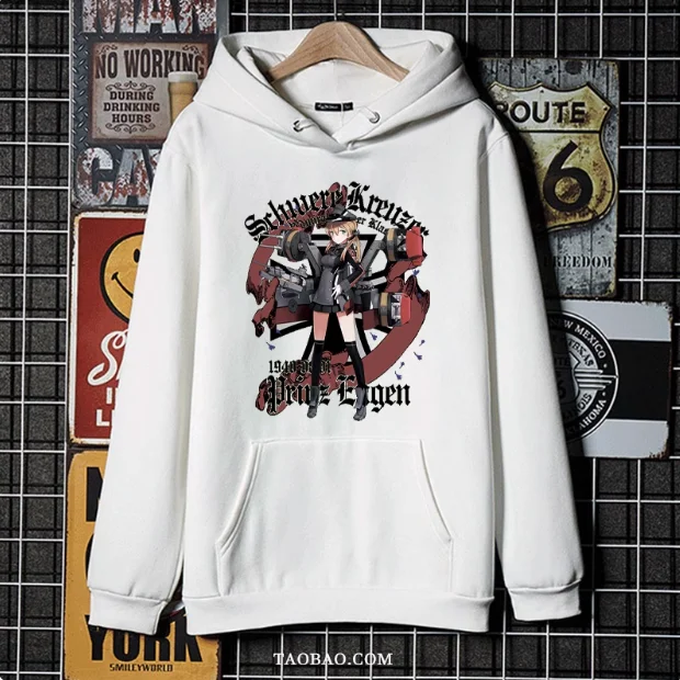 Anime Kancolle Prinz Eugen sweat à capuche Cosplay automne hiver hommes femmes manteau veste ample hauts
