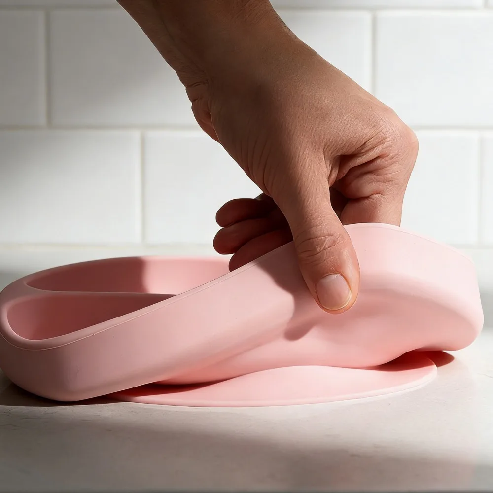 

Силиконовая миска с присоской Силиконовая тарелка с присоской для лица Тарелка для малышей Силиконовая посуда