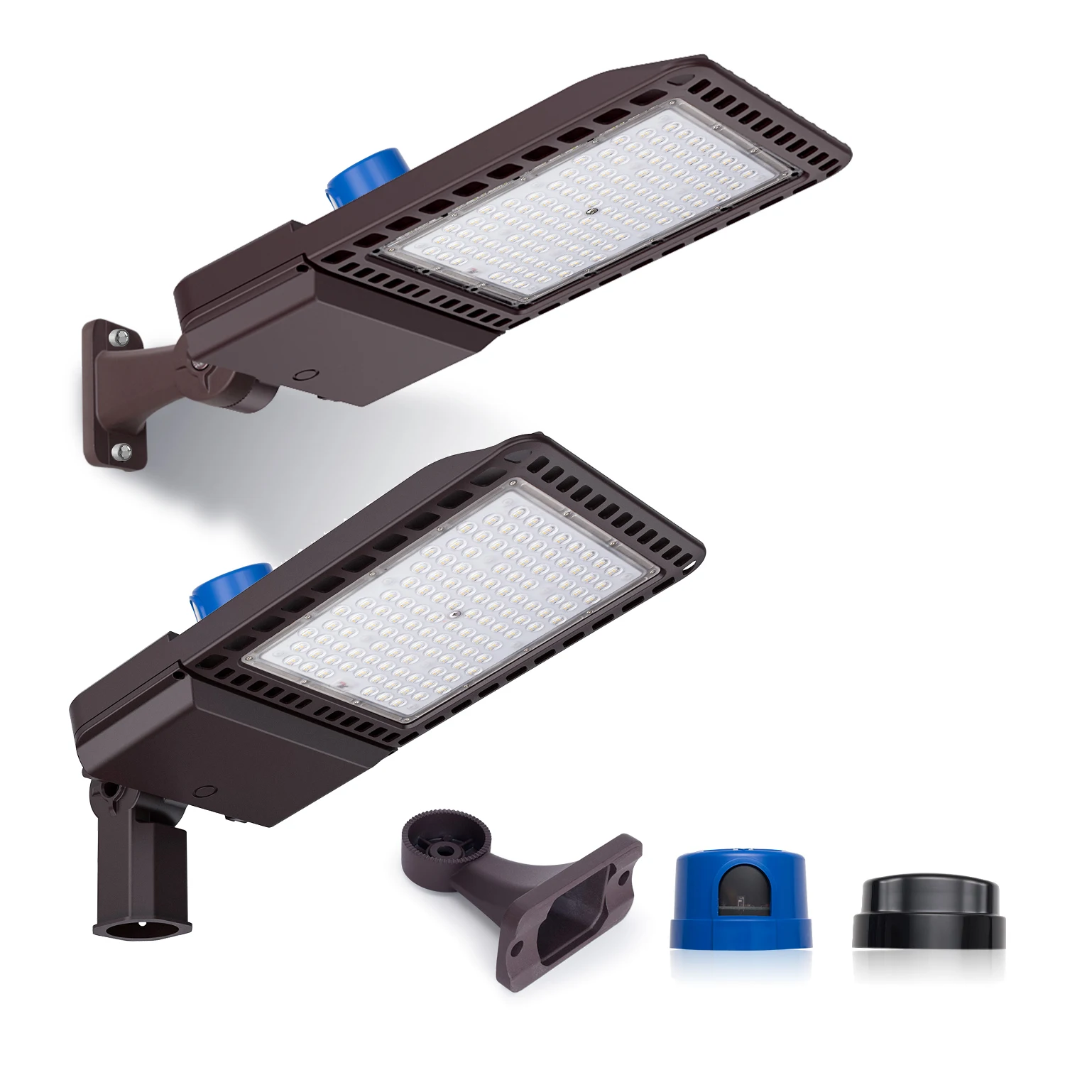 For ETL Listed 130mm/W IP65 Waterproof 75-300W LED Shoebox Area Light with PV Cell Sensor Parking Lot LED Flood Light