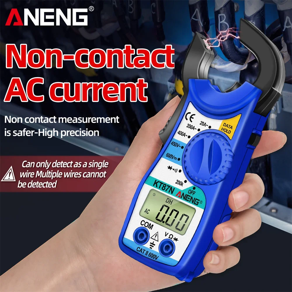 ANENG KT87N مقياس متعدد رقمي المشبك متر 600 فولت الجهد الحالي التيار المتناوب/تيار مستمر صحيح RMS المتعدد السعة أدوات اختبار الكهربائية