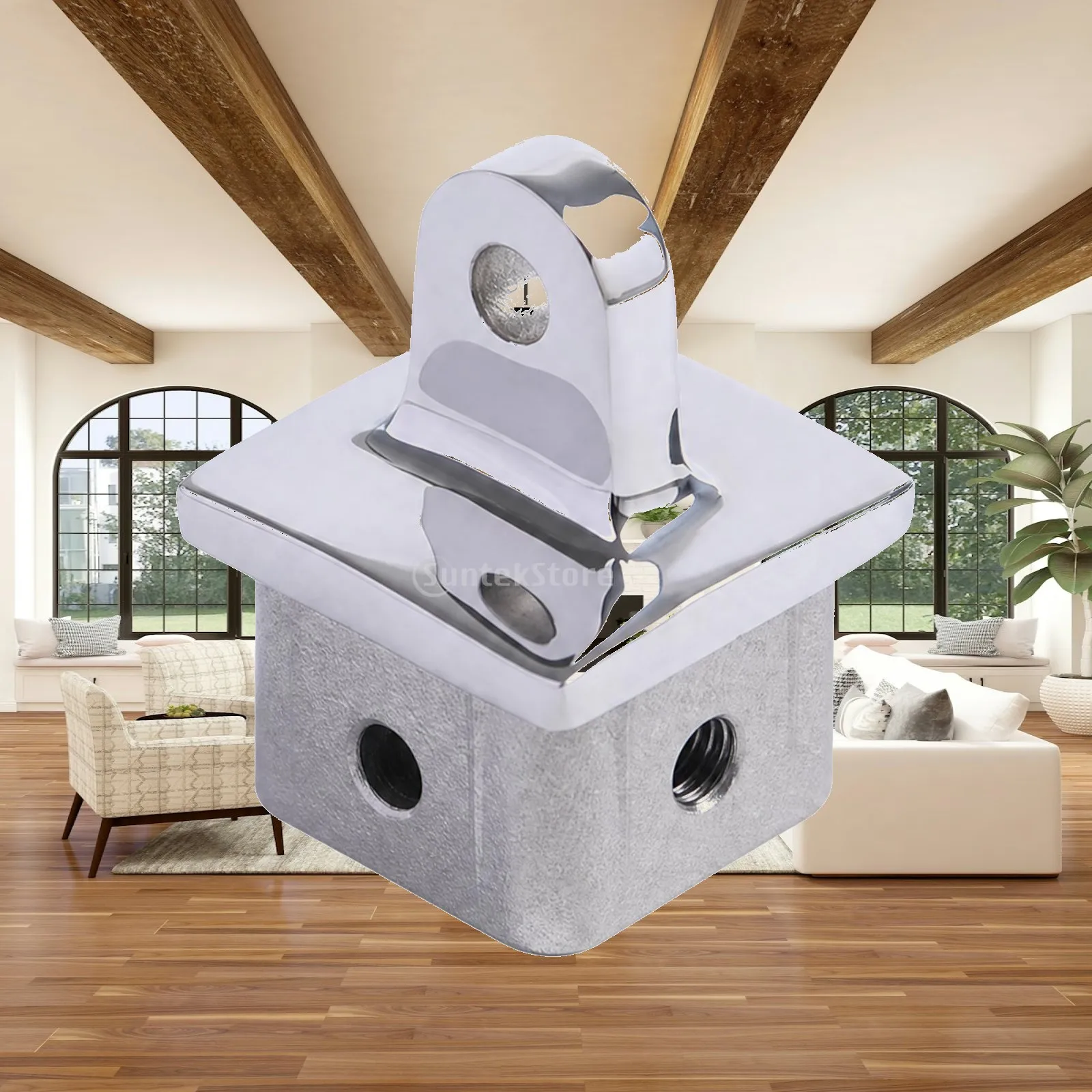 Marine Mounting Fitting Slim-Profile 316 Stainless Steel Marine Fitting Bimini Top Deck Hinge Compact Easy to Install