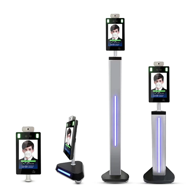 wholesale face recognition system camera temperature measurement time attendants facial recognition biometric attendance machine