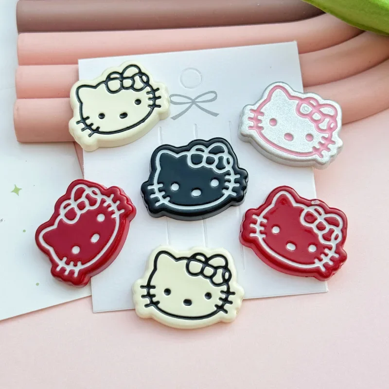 

5 шт., милый бант Hellokitty, акриловая плоская задняя часть, сделай сам, ювелирные аксессуары, чехол для мобильного телефона, подвески из смолы, аксессуары, материал