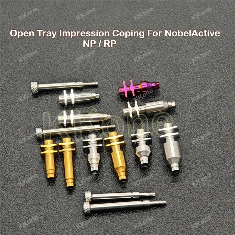10Pcs Dental Open Tray Impression Coping For NobelActive NP RP Dental Lab Tools