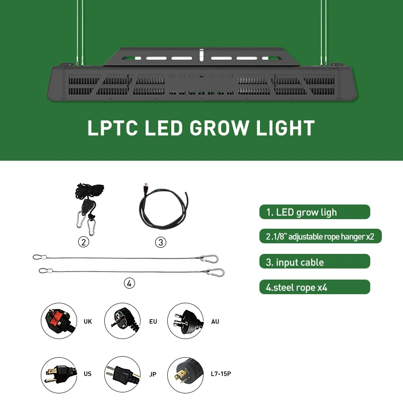 Lámpara LED para plantas de interior, iluminación superior para crecimiento de pepinos, tomates, lechuga, invernadero, 640w, 800w