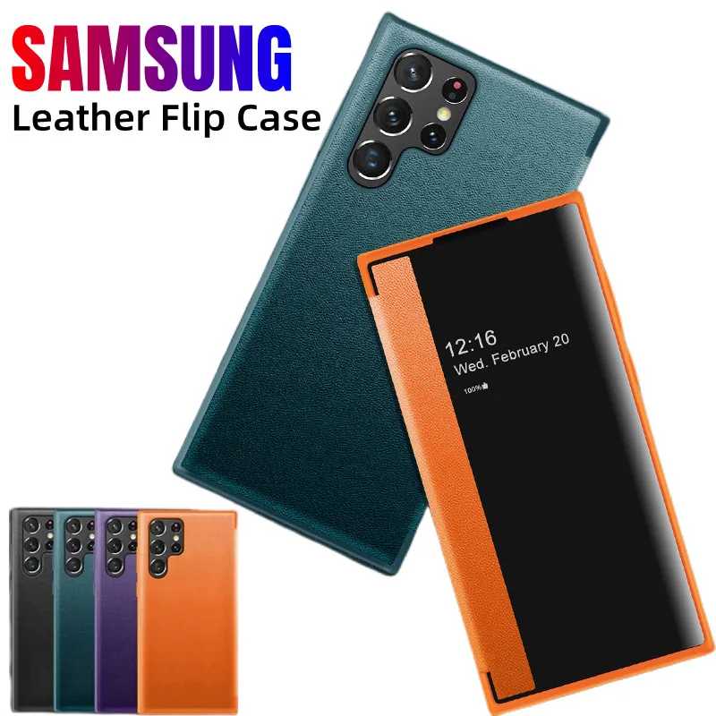 

Flip Case For Samsung S23 Ultra S22 S21 S20 Plus Business Leather Shockproof Case For Samsung S23 Plus S22 Ultra S23 Back Cover