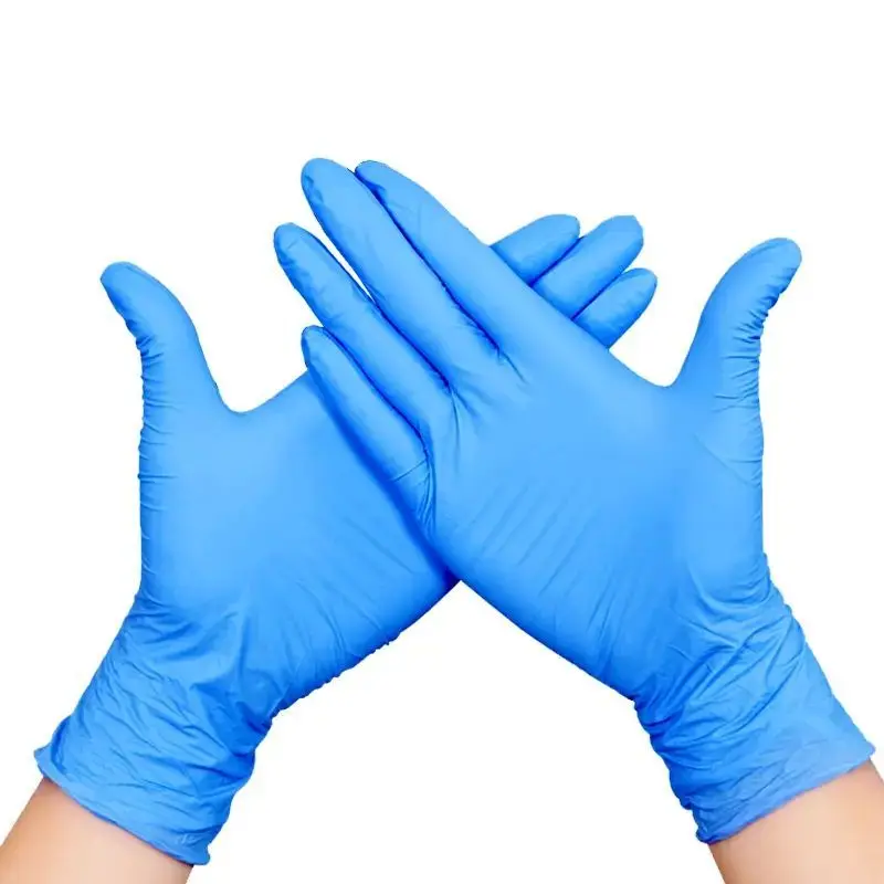 20pcs Disposable Blue Nitrile Gloves For Kitchen Disposable Latex Gloves, Oil-Proof Gloves, Multi-Functional Washing Gloves