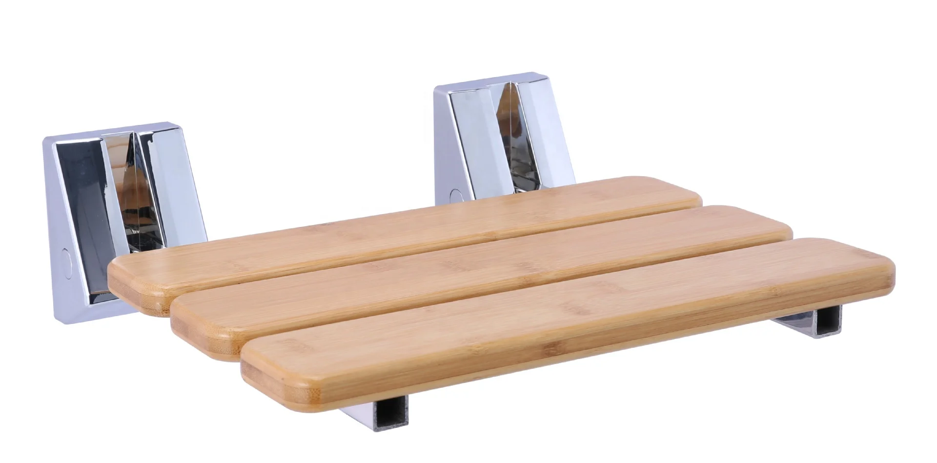 كرسي حمام خشبي قابل للسحب قابل للطي مقعد كبار مع مقعد حمام ثابت