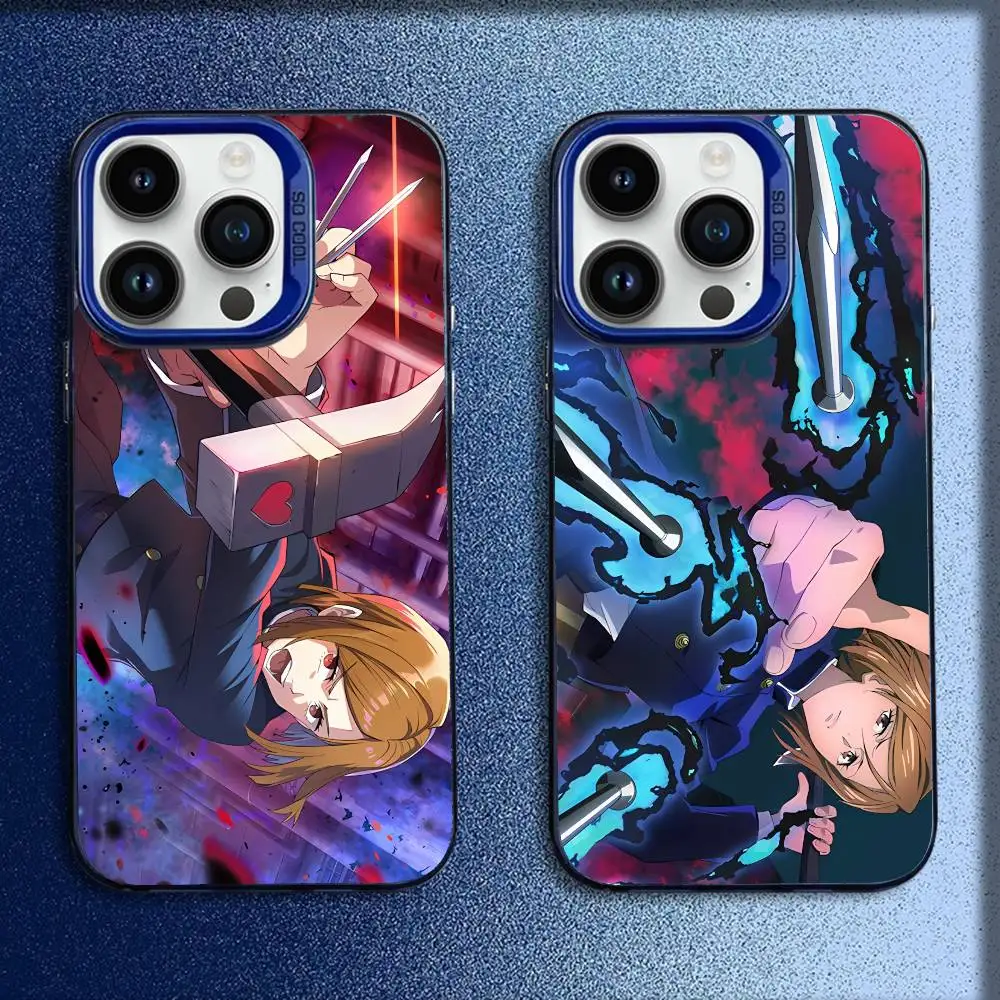 J-Jujutsu Nobara Kaisen Kugisaki Phone Case For iPhone 17,16,15,14,13,12,11,Pro,Max,Plus,E,SE4,Air,Mini Blue IMD Box