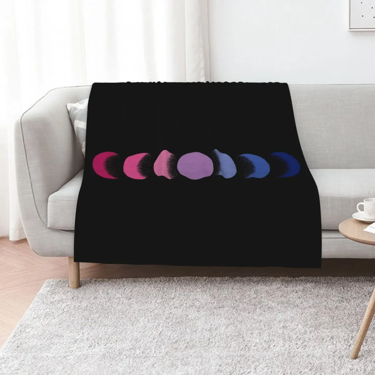 

bisexual moon phases Throw Blanket Kid'S christmas gifts Winter beds Custom Blankets