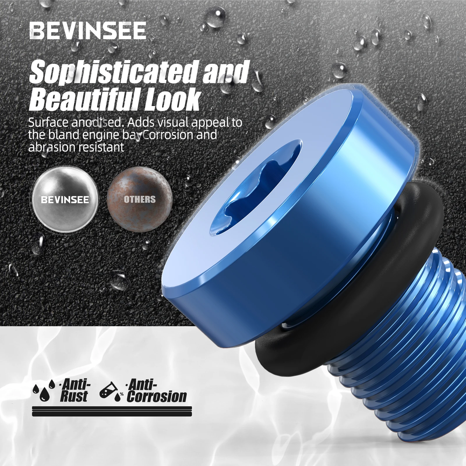 BEVINSEE tornillo de purga de carcasa de termostato de refrigerante de aluminio para BMW E39 E82 E46 E90 E92 E38 F10 F30 G20 G30 X5 E53 E70 Z4