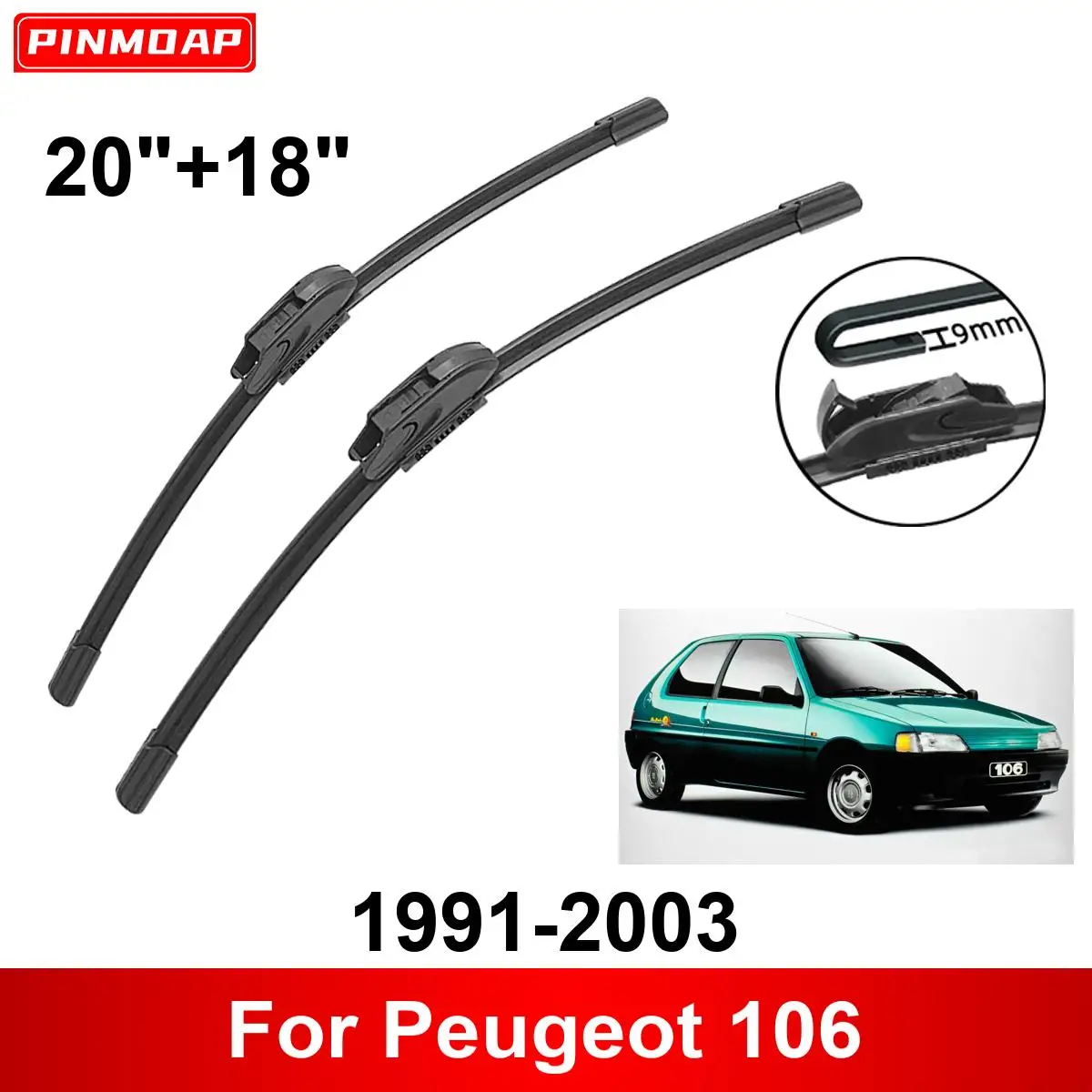 

Щетки стеклоочистителя задние для Peugeot 106 1991-2003, 20 + 18 дюймов