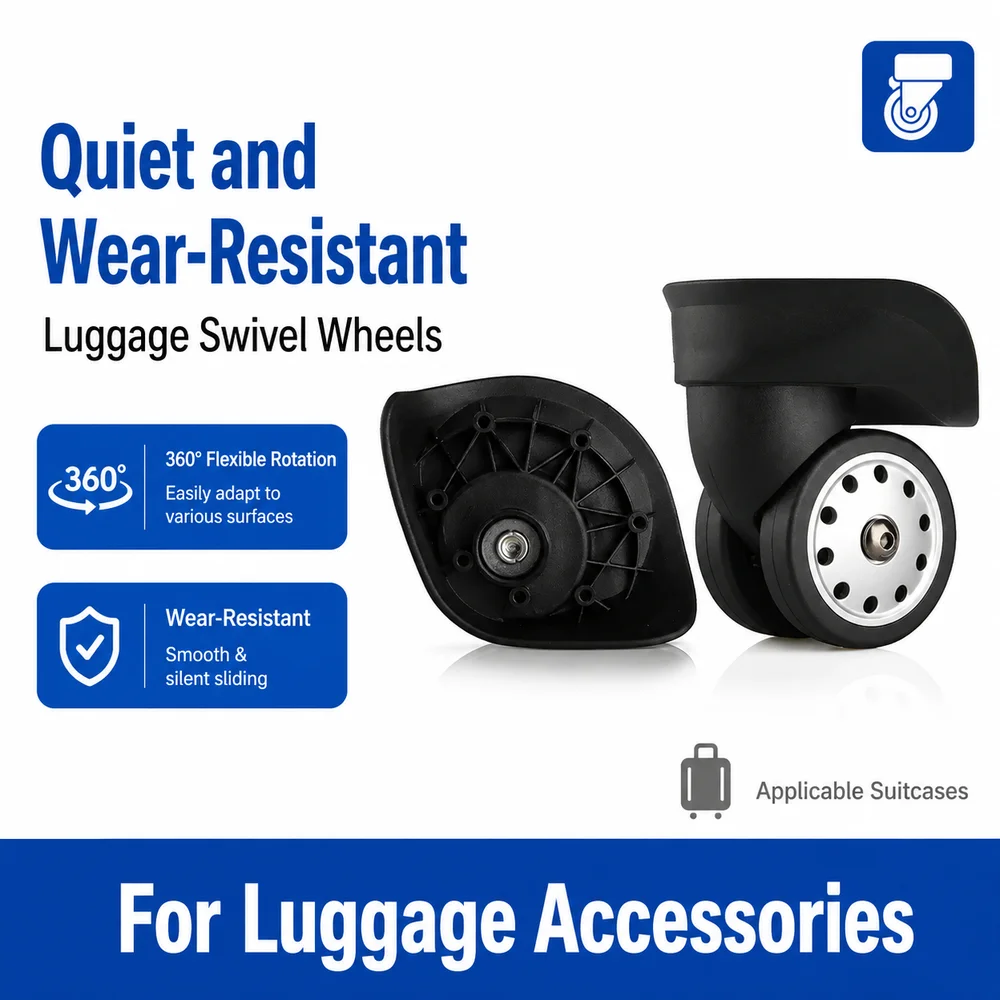 Universal Luggage Wheels For Diplomat 360° Spinner Wheels Replacement for Diplomat Hongsheng A-96 Durable Caster Suitcase Repair