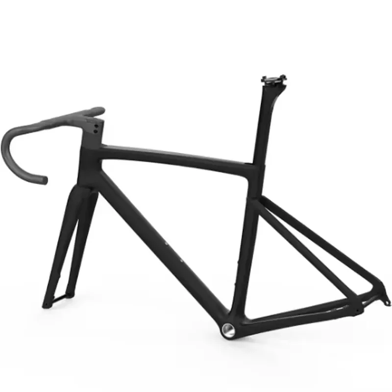 Full Carbon TT Bike Frame Set for Time Trial Road Bicycle with Disc Brake Compatibility and Integrated Handlebar for Racing