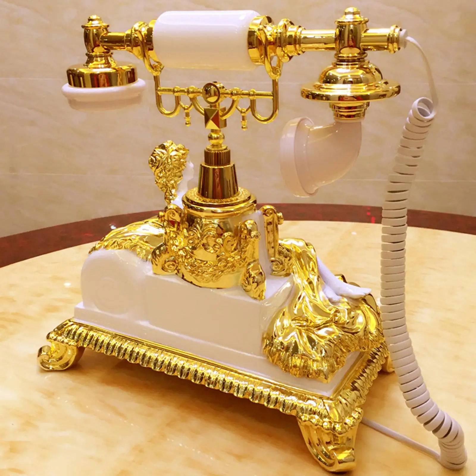 Vintage Telephone Easy to Use Retro Landline Telephone Table Decoration Antique Phone for Office Bar Hotel Cafe Home Decor