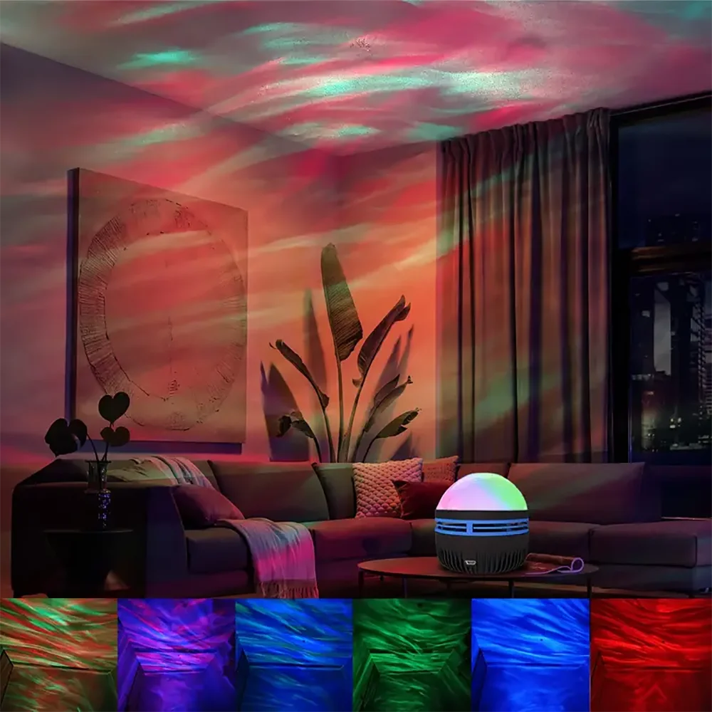 Aurora Light Projector USB-Powered LED Northern Lights Bedroom Amblance Lighting Halloween Christmas Home Theater Decor Lights