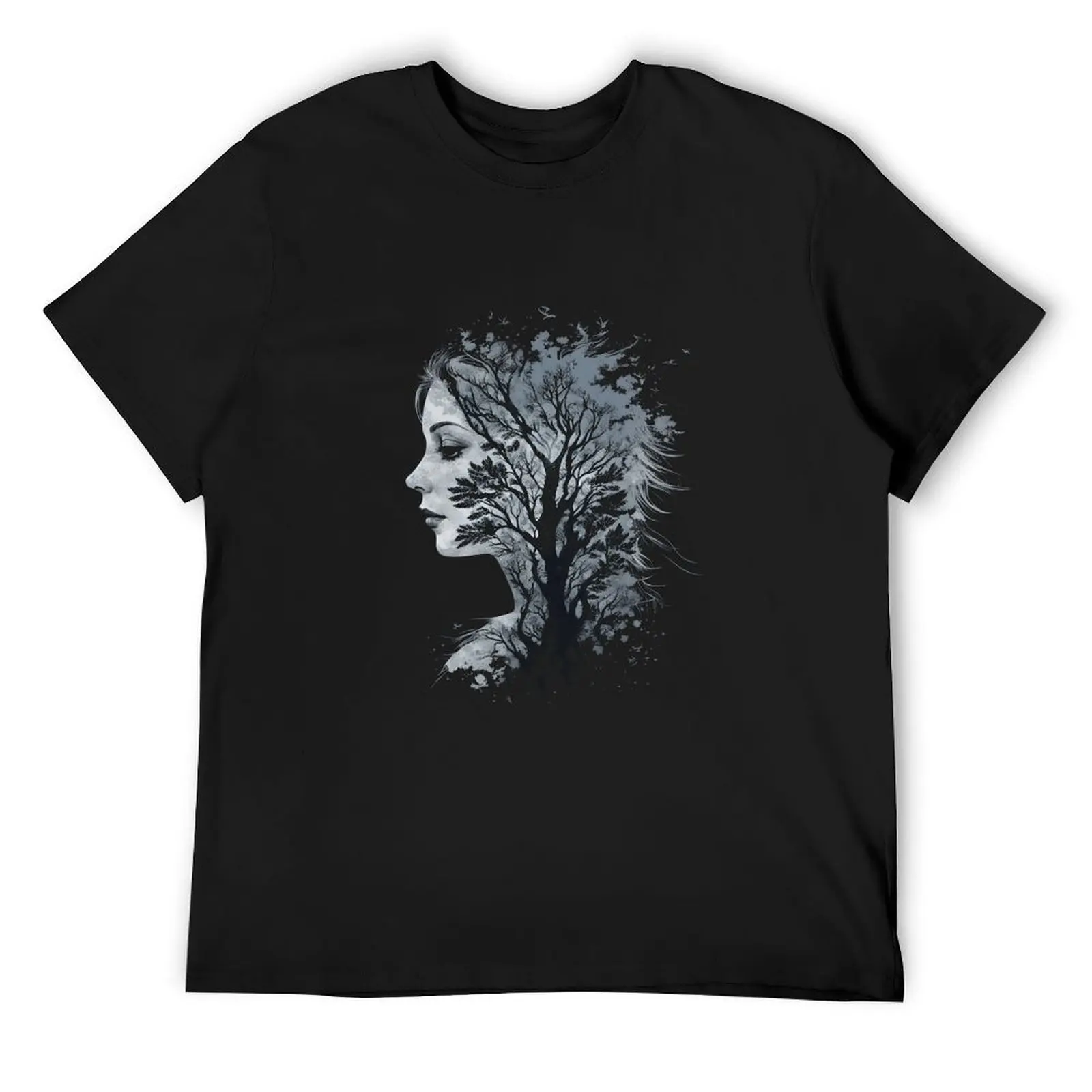 

Double Exposure - Nature's Spirit T-Shirt blacks graphic tee shirt cheap stuff essential t shirt Short sleeve tee men