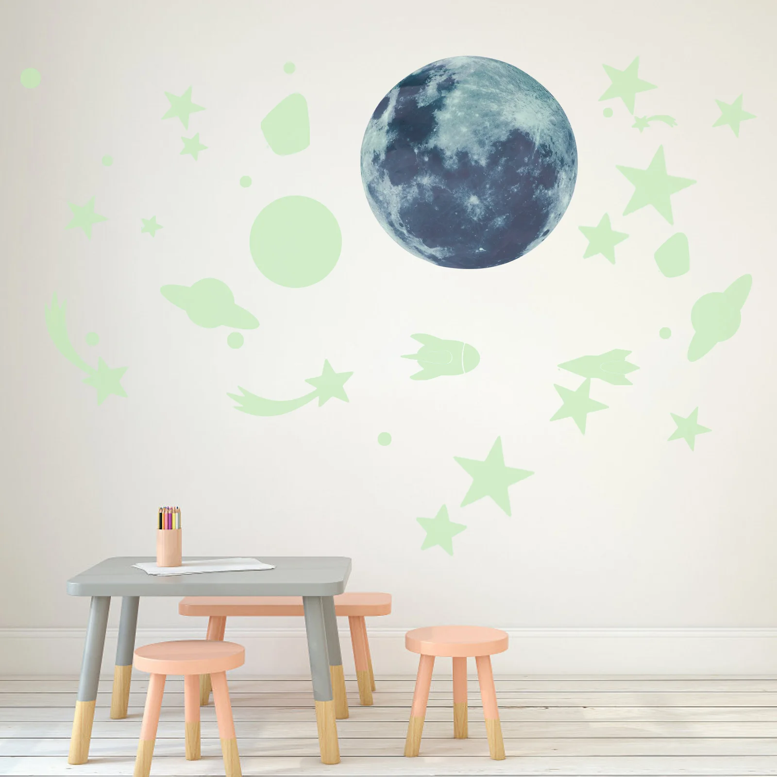 

Wall Sticker PVC Glow in Stickers Kids Room Decor Eco Friendly Removable Adhesive Wall Decal for Bedroom