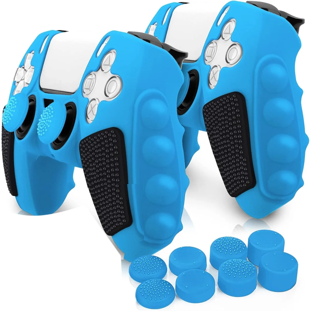 

SUPER HOT For PS5 Anti-Slip Controller Skin, Studded Gel Grip Protective Cover