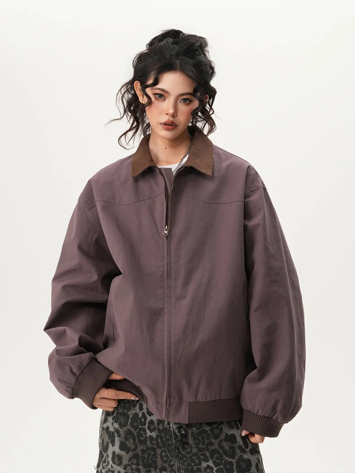 

Ретро американский рабочий джет Stetson, мужская осенняя новинка, фиолетовая парусиновая куртка с воротником Detroit, свободная рабочая одежда, пальто