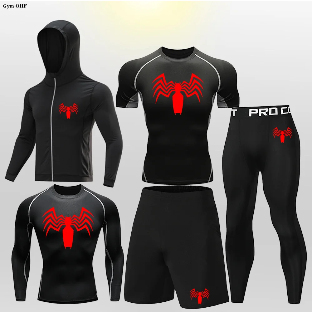 Children Sportswear Quick-Drying Compression Tracksuit Fitness Tight Sportswear Running Set T-Shirt Leggings Sport Suit BaT/-Man image 4