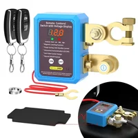 Interruptor maestro de batería automático con control remoto, interruptor de apagado de 240A, interruptor de desconexión remota de batería de 12V con pantalla de voltaje Led automática