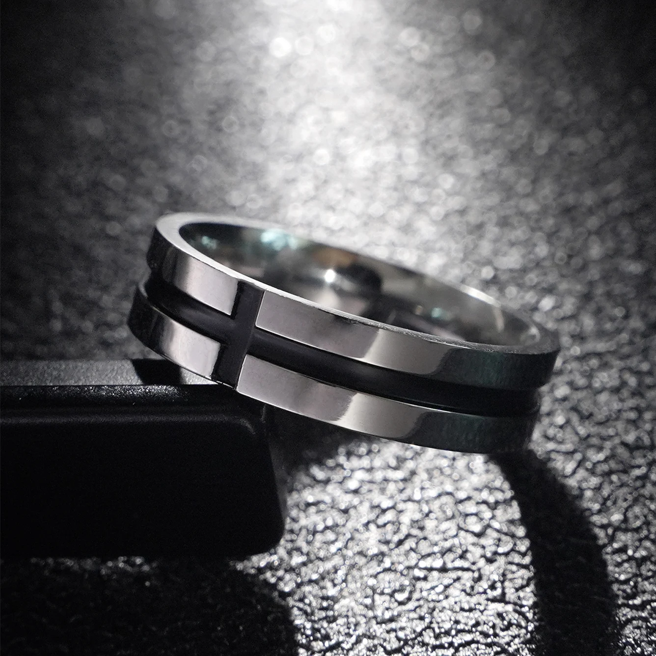 Viking Rune Stainless Steel Rings For Men Retro Cross No Fading Jewelry Accessories Party Gift