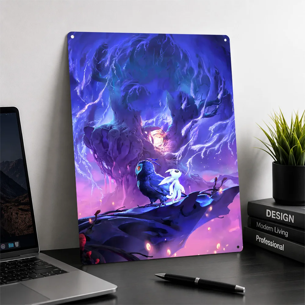Ori and the Blind Forest Personalized 3D Textured Metal Poster Wall Art Tinplate Sign for Decoration Room Decorating Interior