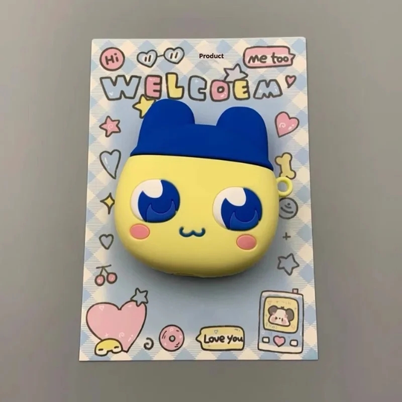 لطيف الكرتون Tamagotchi Mamiji Airpods 4/3 سيليكون سماعة شل أبل سماعة لاسلكية تعمل بالبلوتوث غطاء متوافق مع Airpods حالة #2