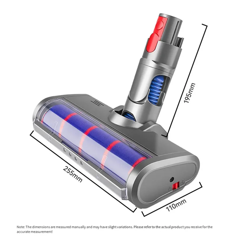 다이슨 V15 V11 V10 V8 V7 진공 부착 클리너 교체 소프트 롤러 브러시 먼지 라이트 포함 Hardwood-A58E