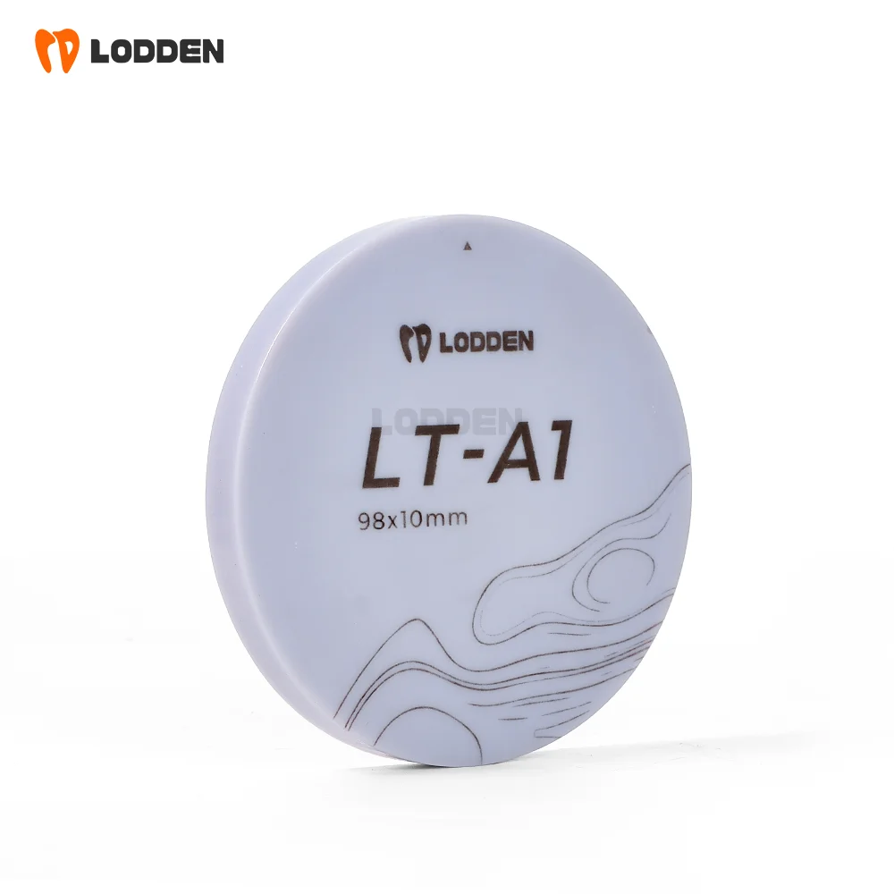 LODDEN 98mm LT HT Dental Lithium Blocks Disilicate Glass Ceramic Disc Block for CAD CAM Veneer Dental Lab Materials