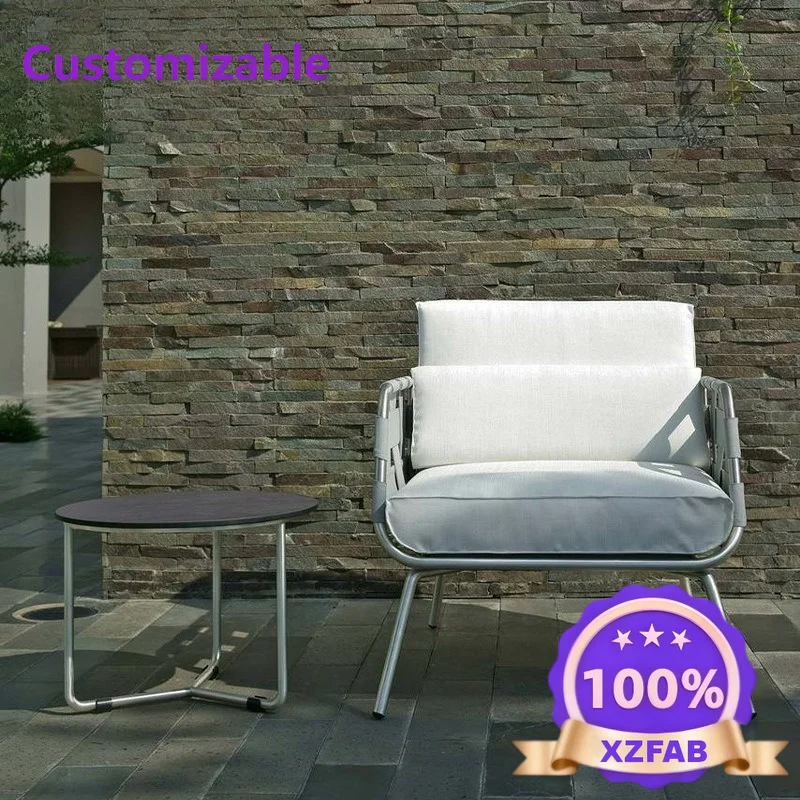 Factory Direct 2026 Outdoor sofa combination aluminum alloy single double waterproof sunscreen leisure courtyard hotel garden