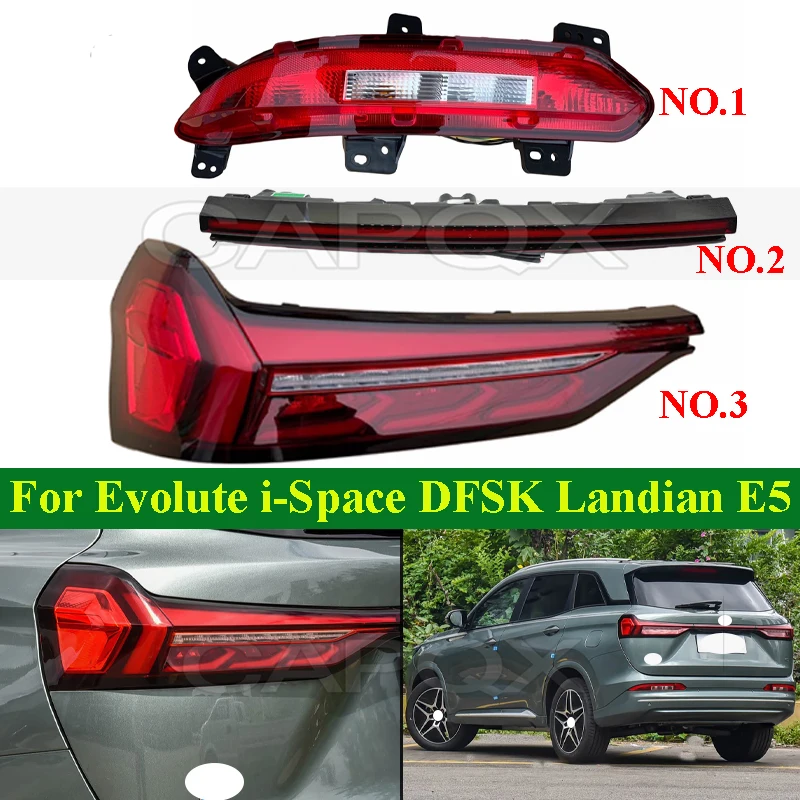 CAPQX Rear Bumper Tail Light Tail Lamp For Evolute i-Space DFSK Seres Landian E5 Taillight Taillamp Brake Light Rear Turn Light