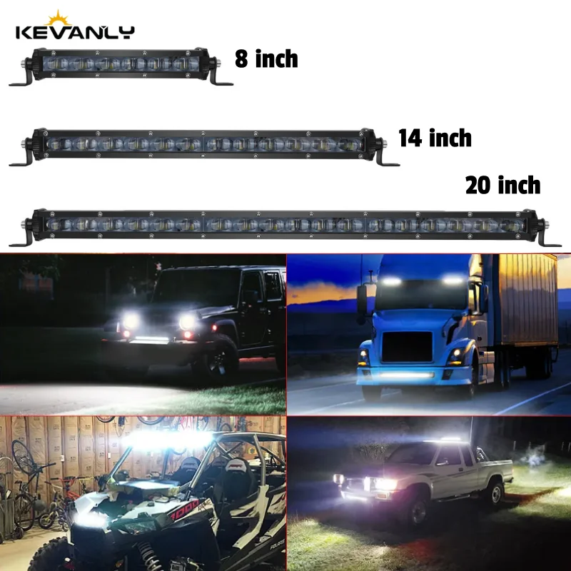 

8/14/20 "12-24 В прожектор светодиодный светильник Offroad Slim Barra светодиодный рабочий свет для грузовика, квадроцикла, автомобиля, противотуманные фары, аксессуары