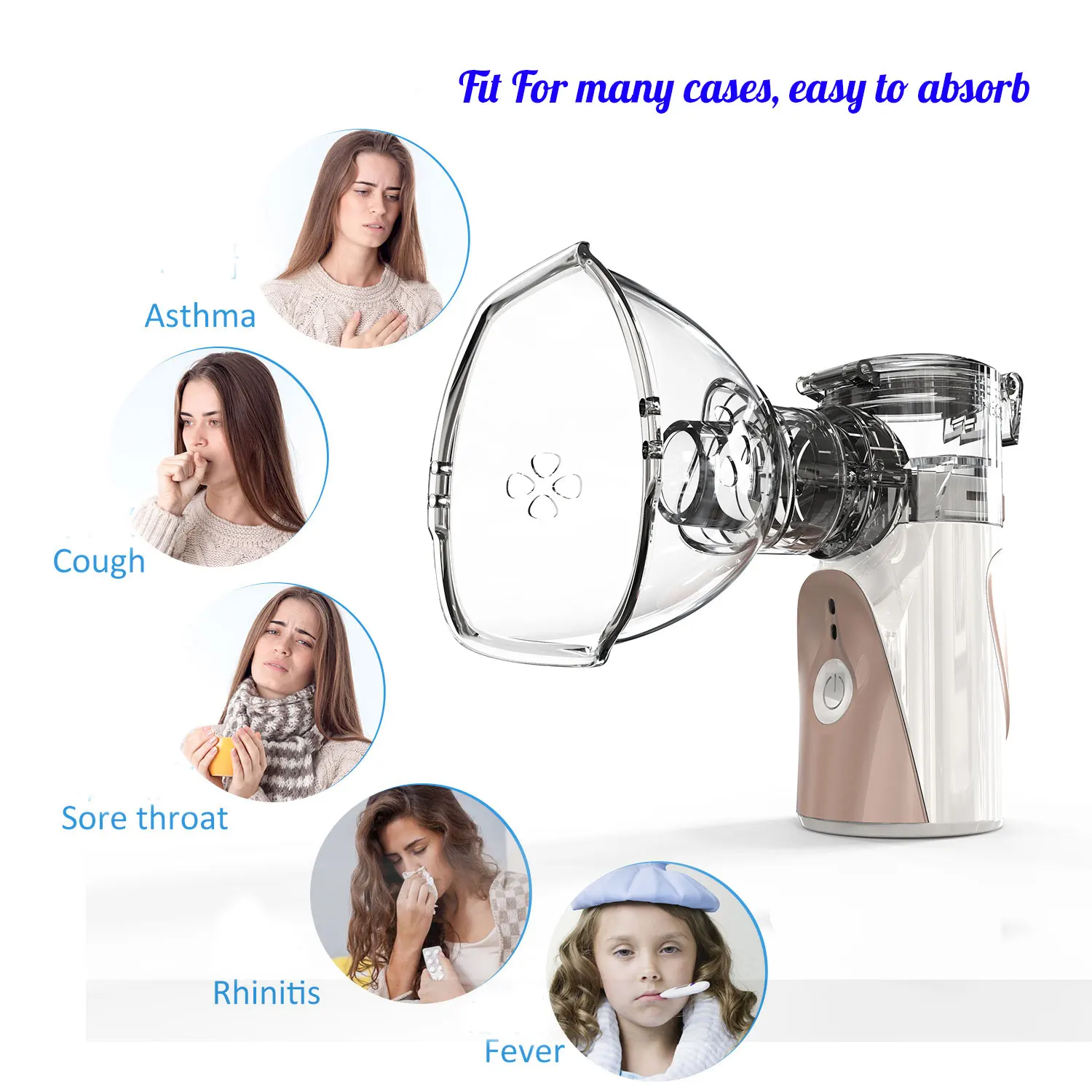 JYhealth Handheld portable Inhaler Nebulizer Mesh atomizer silent children\'s Steam nebuliser inhalator kids nebulizador portatil