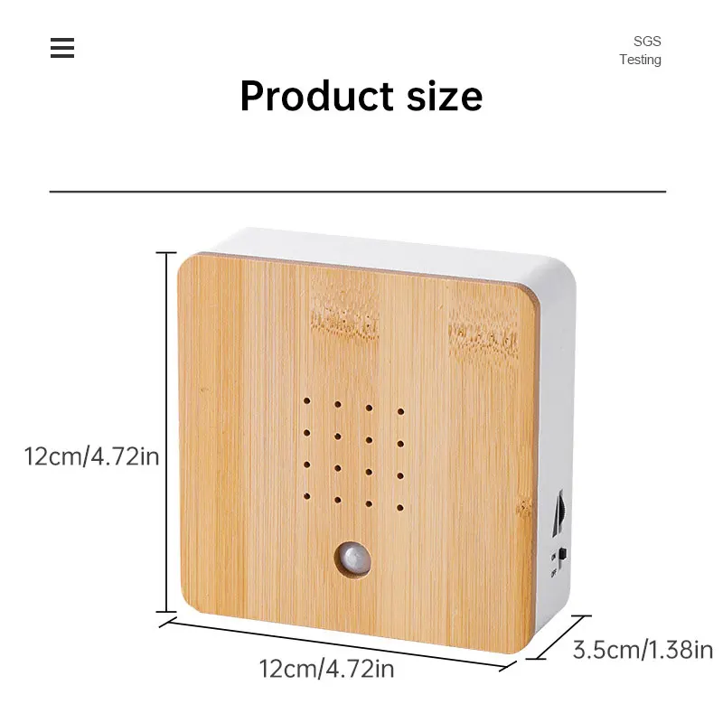 Wooden Birdybox Sunbeam Modern Nature Sound Box Relaxing Bird Sensor Sound Tool Cheerful Customizable Motion Concert Relax