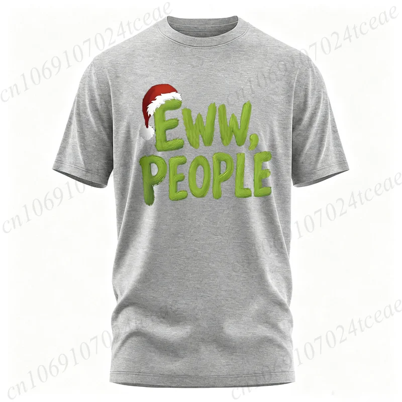 Herren Damen Vintage-Kleidung Eww People Lustiger Slogan-Print T-Shirt Weihnachts-Grafik-T-Shirts Kurzarm-T-Shirts Xmas-Geschenk – Detail 4