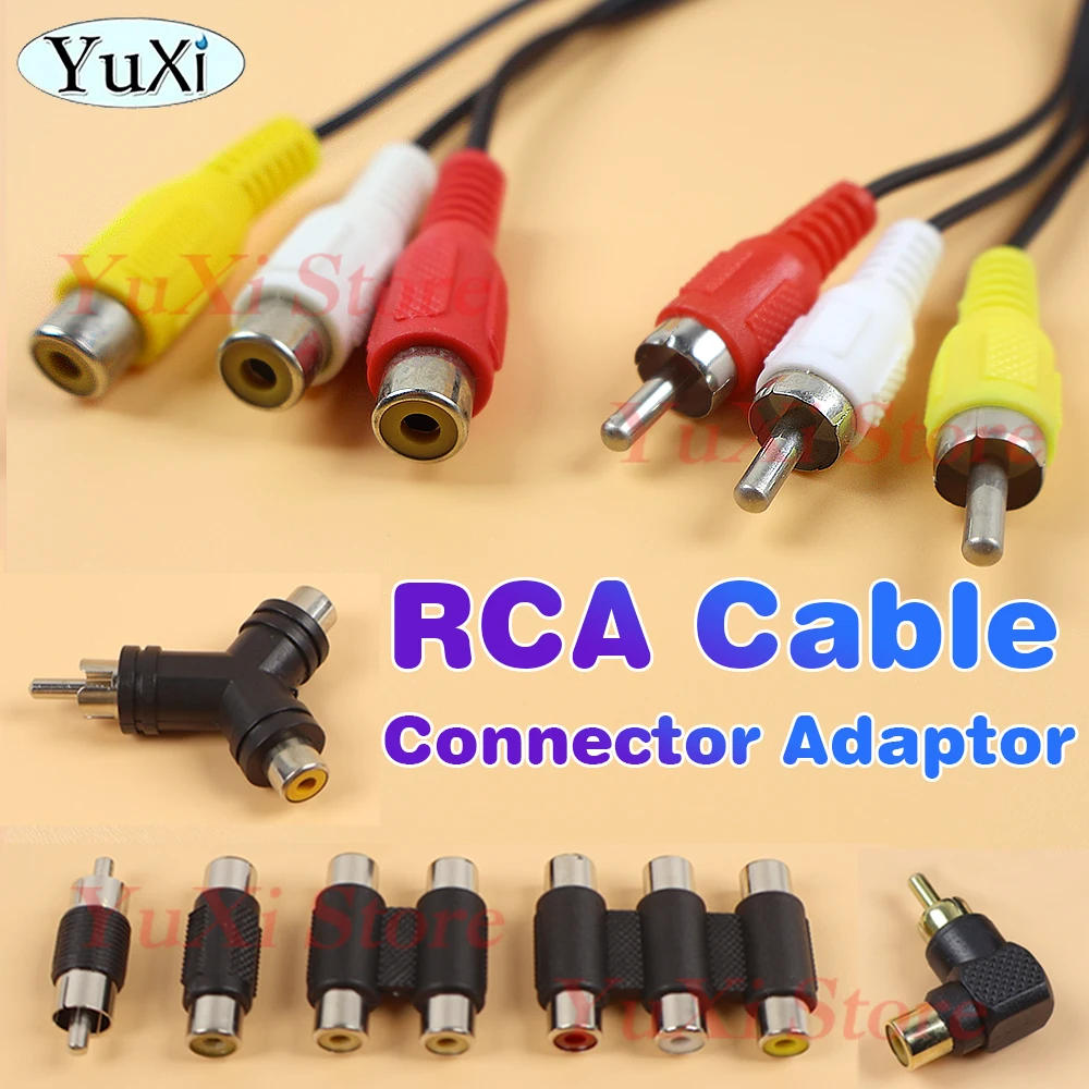 RCA Male to RCA Female Audio Video Cable Line twin RCA Male Extension Cable Cord Wire Line for Amplifier Speaker DVD TV Etc