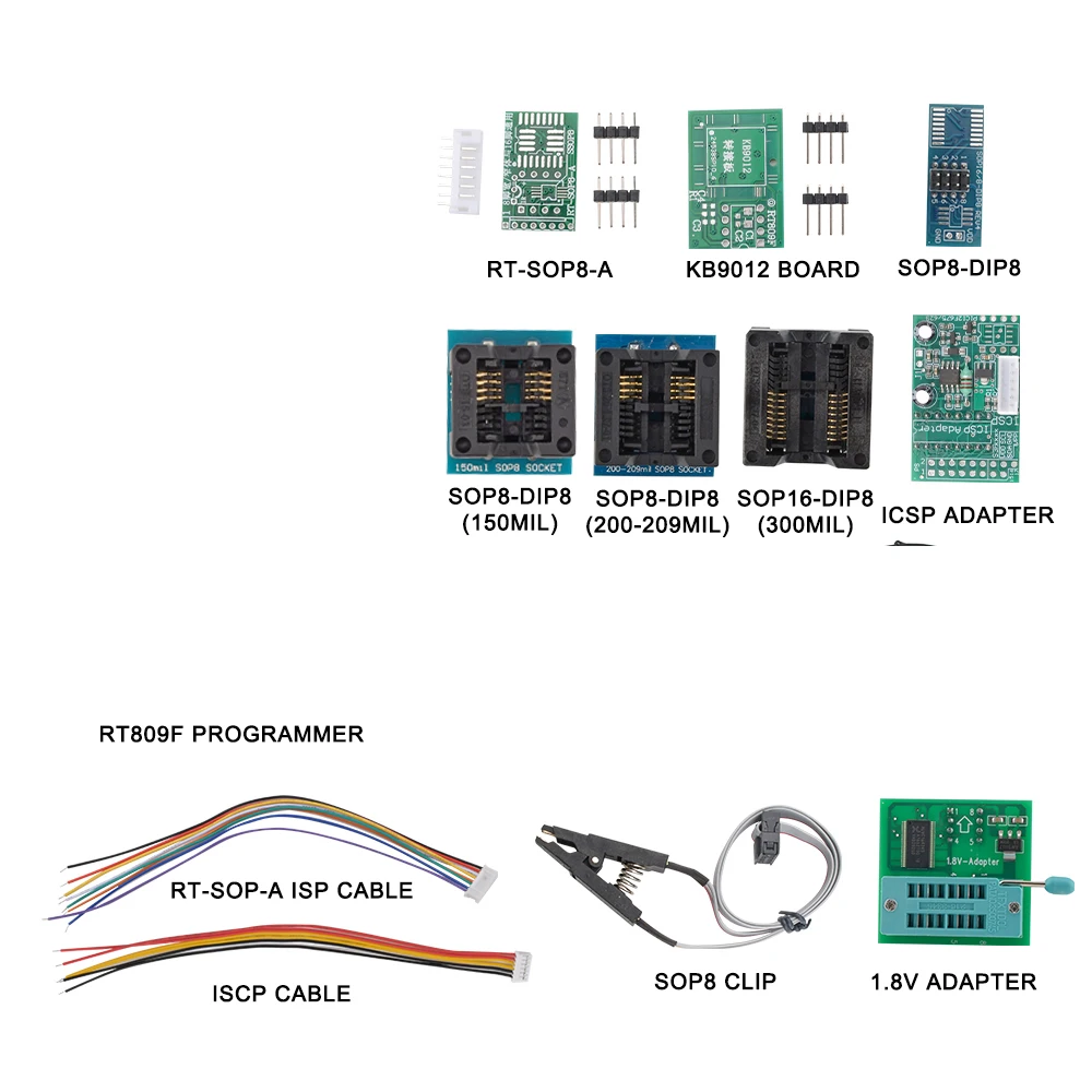Accessories for  Newest RT809F ISP Programmer/ RT809 LCD USB Programmer